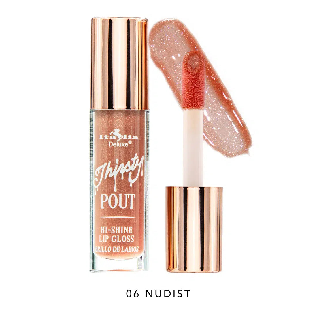 Brillo labial THIRSTY pout, marca ITALIA DELUXE