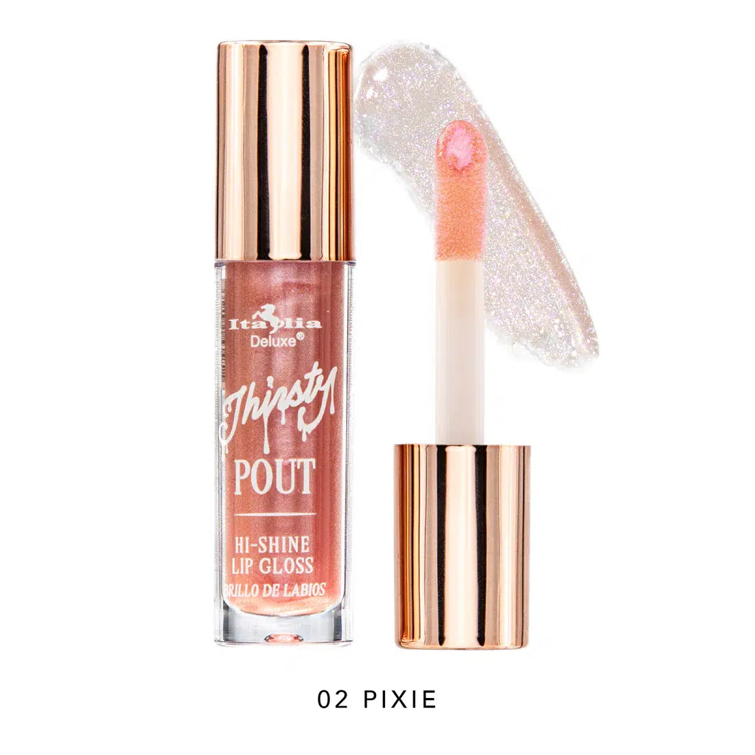 Brillo labial THIRSTY pout, marca ITALIA DELUXE