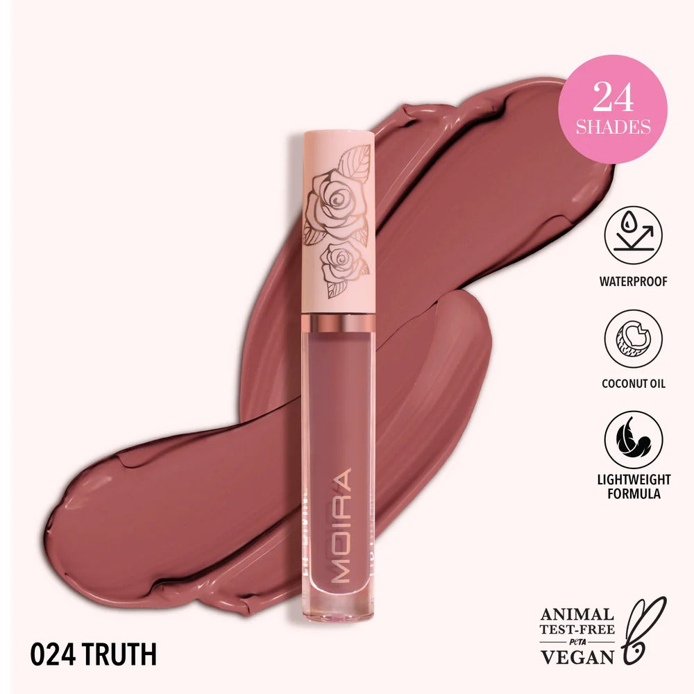 Labial liquido mate, colección LIP DIVINE, marca MOIRA