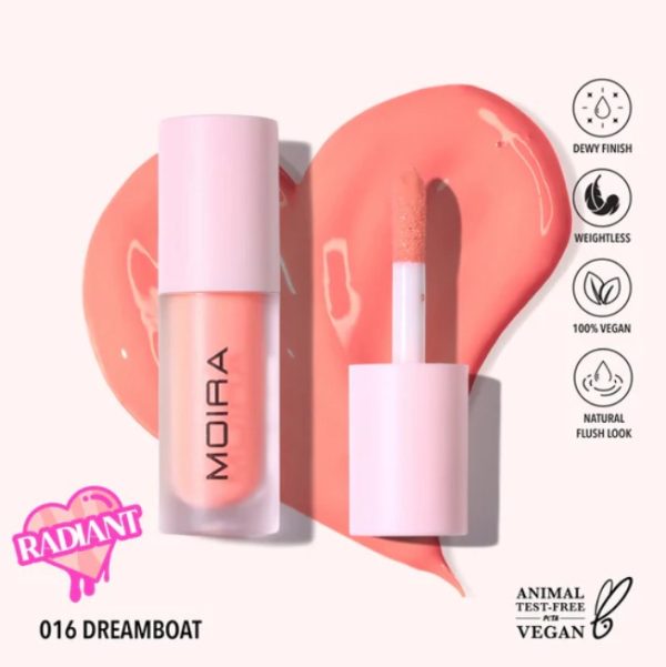 Rubor liquido LOVE STEADY, marca MOIRA