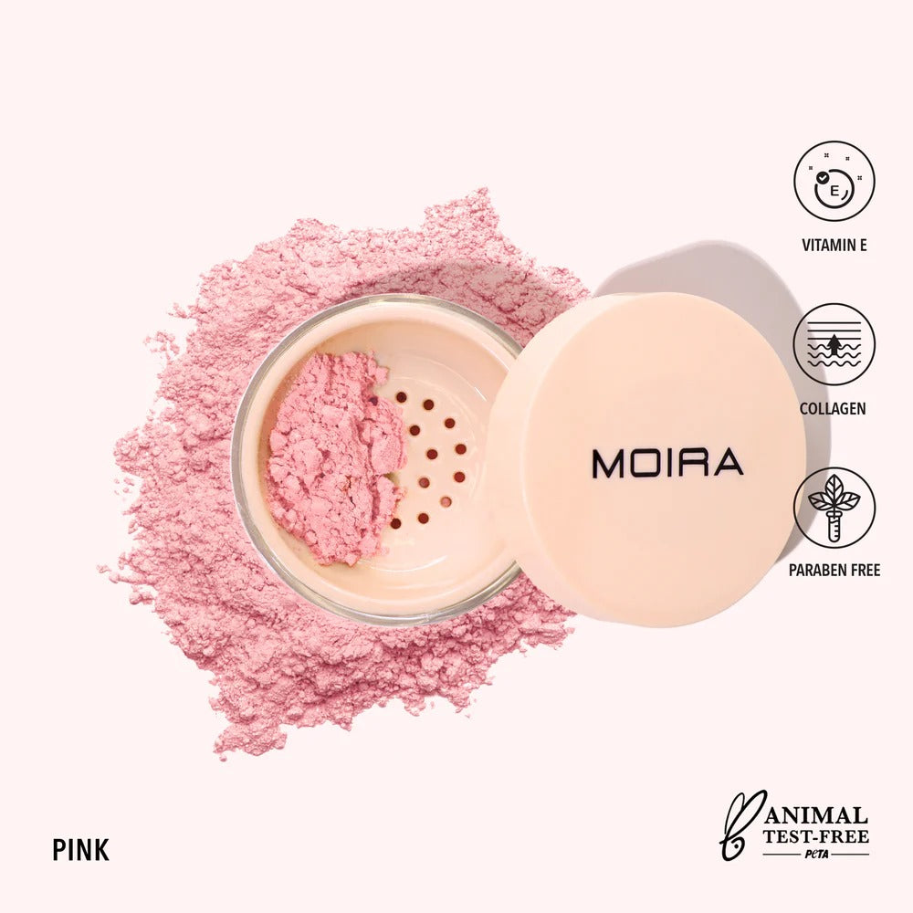 Polvo suelto para rostro, marca MOIRA