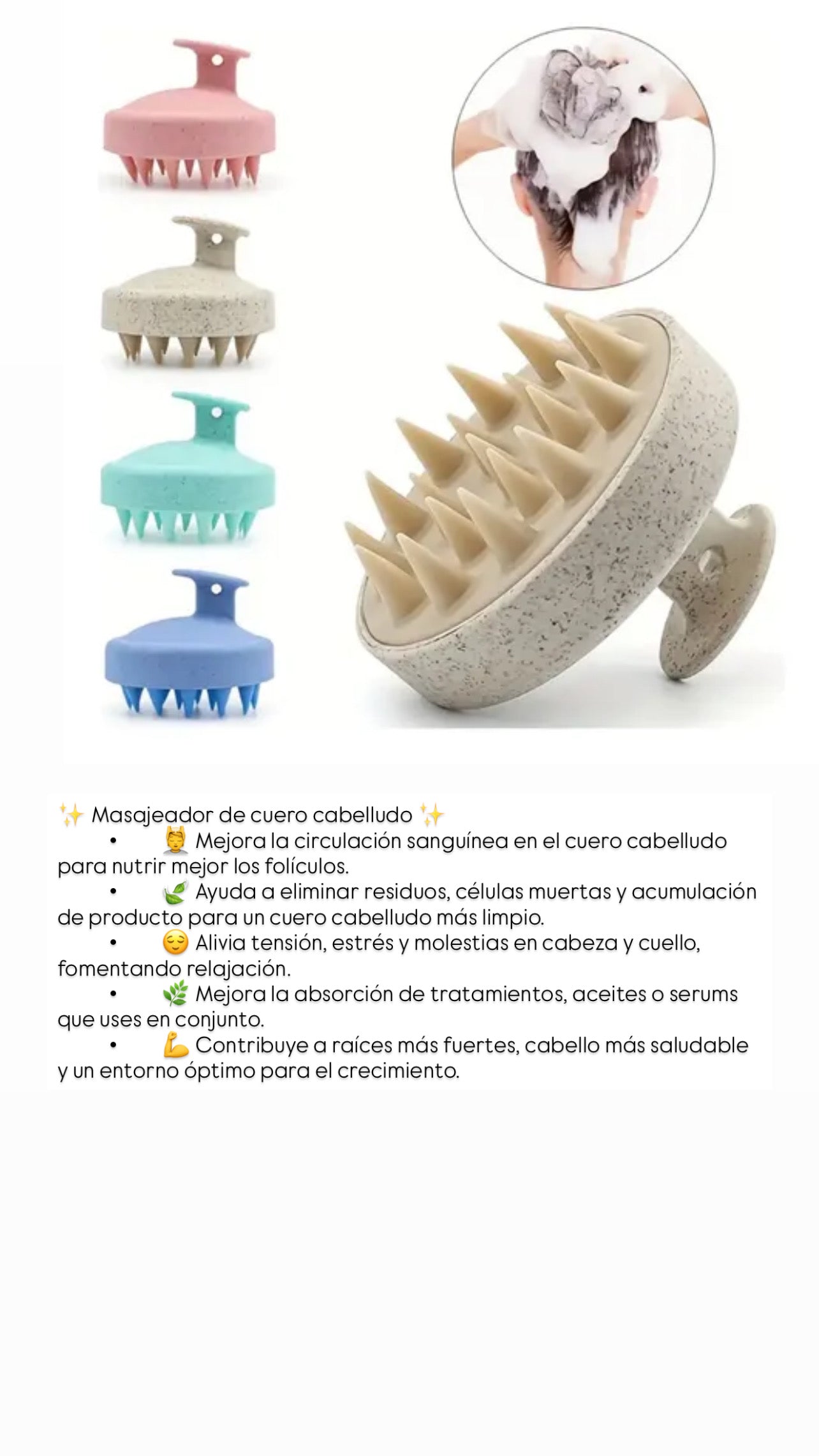 Cepillo de cuero cabelludo