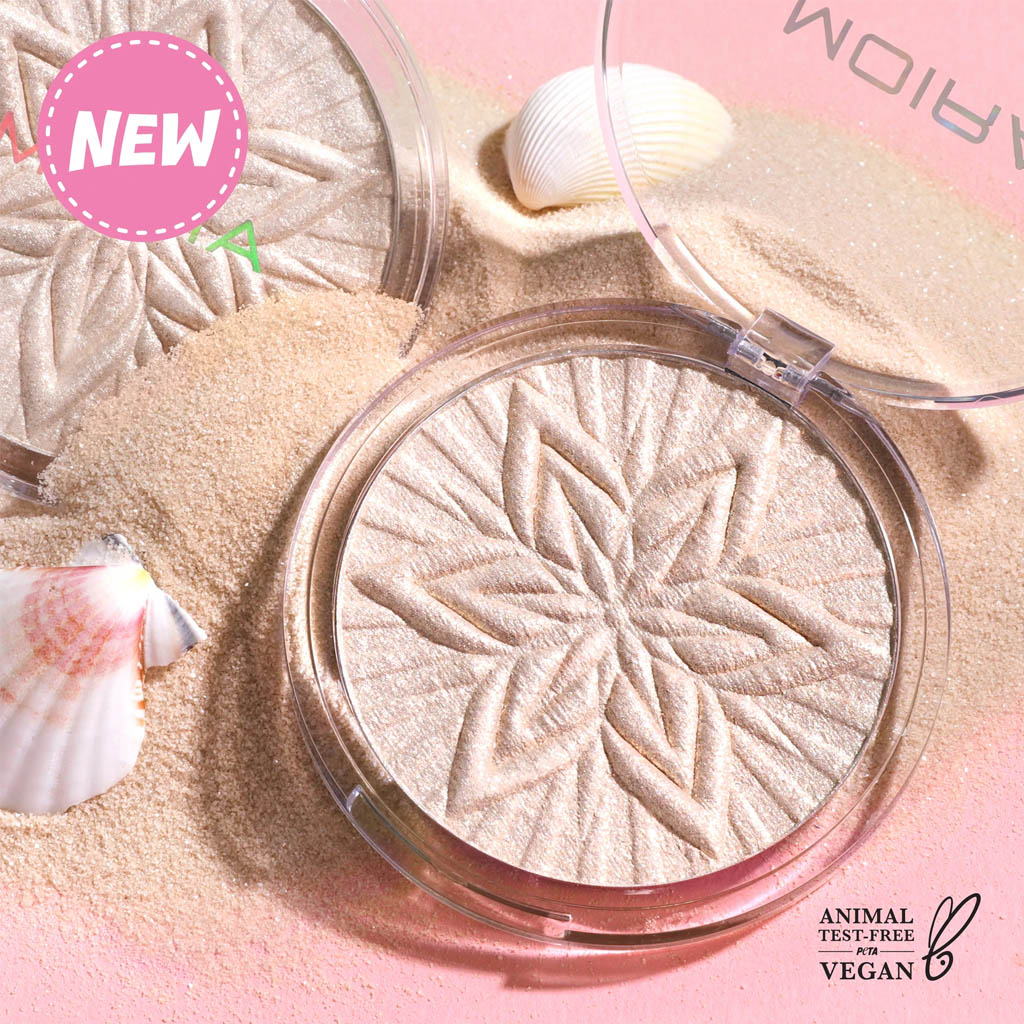 Iluminador en polvo, colección SUN GLOW, marca MOIRA