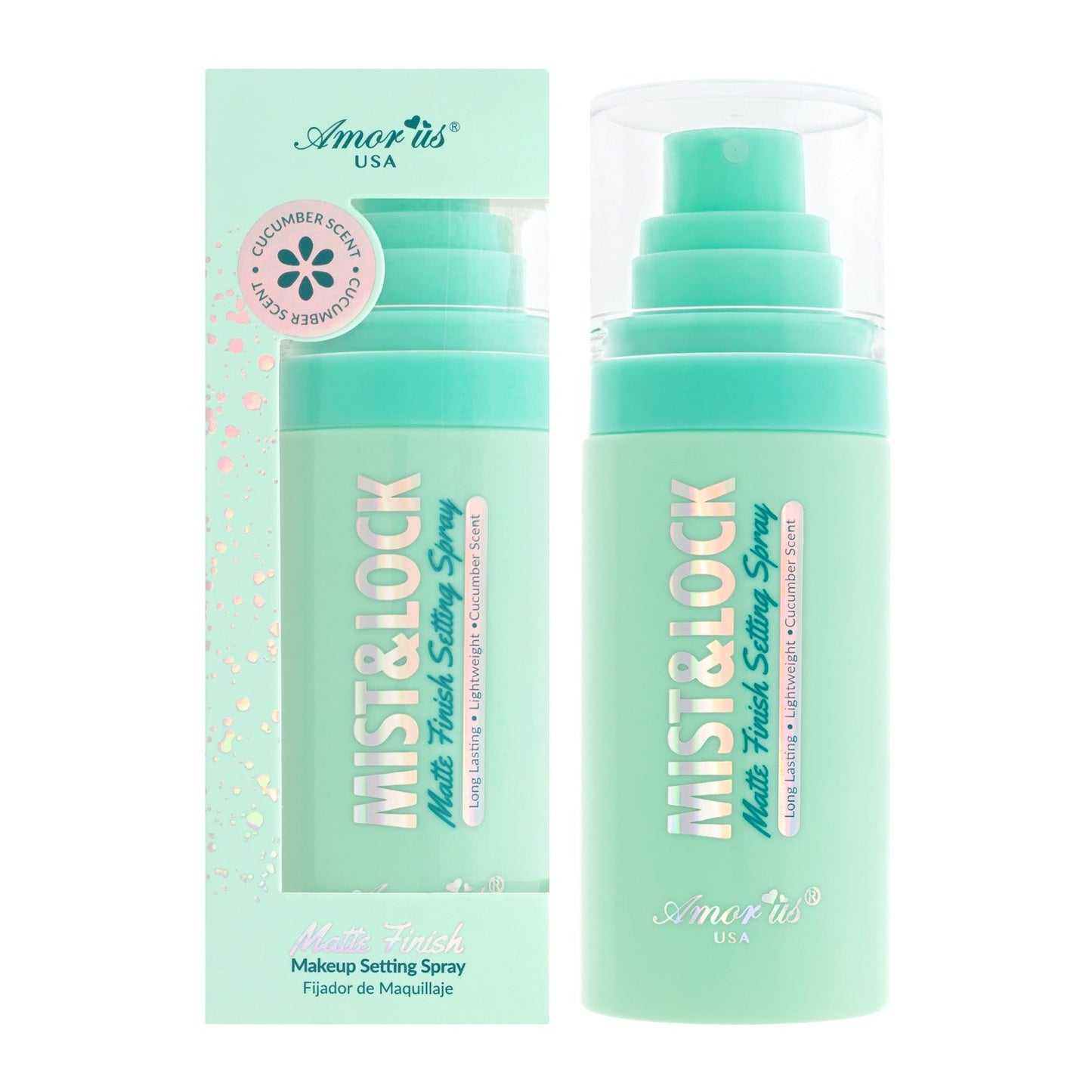 Spray fijador Mist & Lock, marca AMOR US ✨