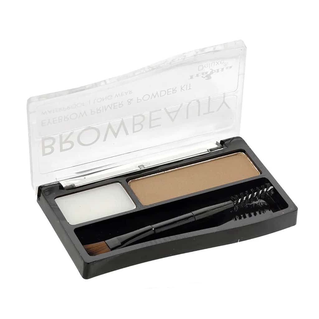 Sombra de cejas con primer y brocha incluida, marca ITALIA DELUXE