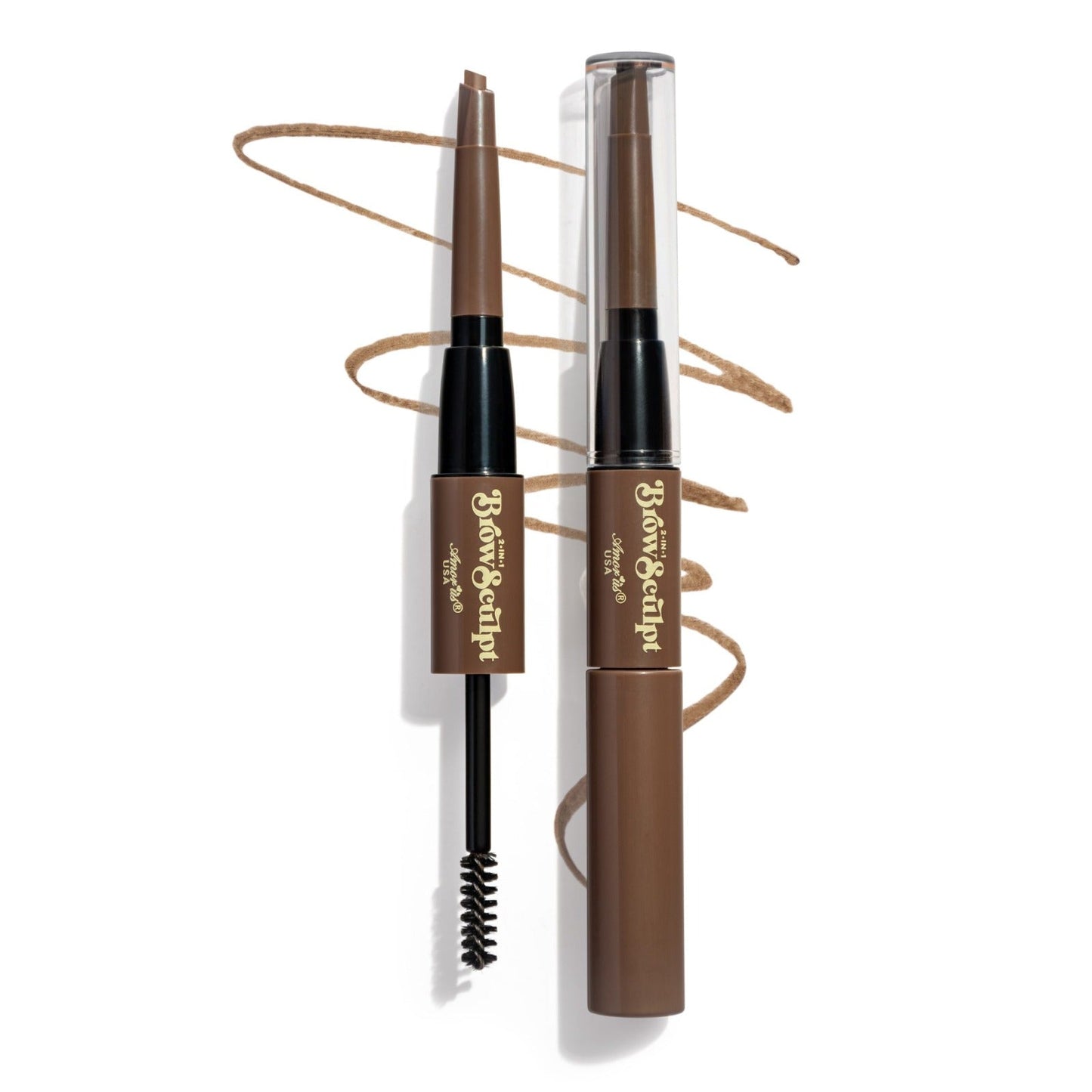 Lápiz retráctil para cejas 2 en 1 Brow Sculpt, marca AMOR US ✨