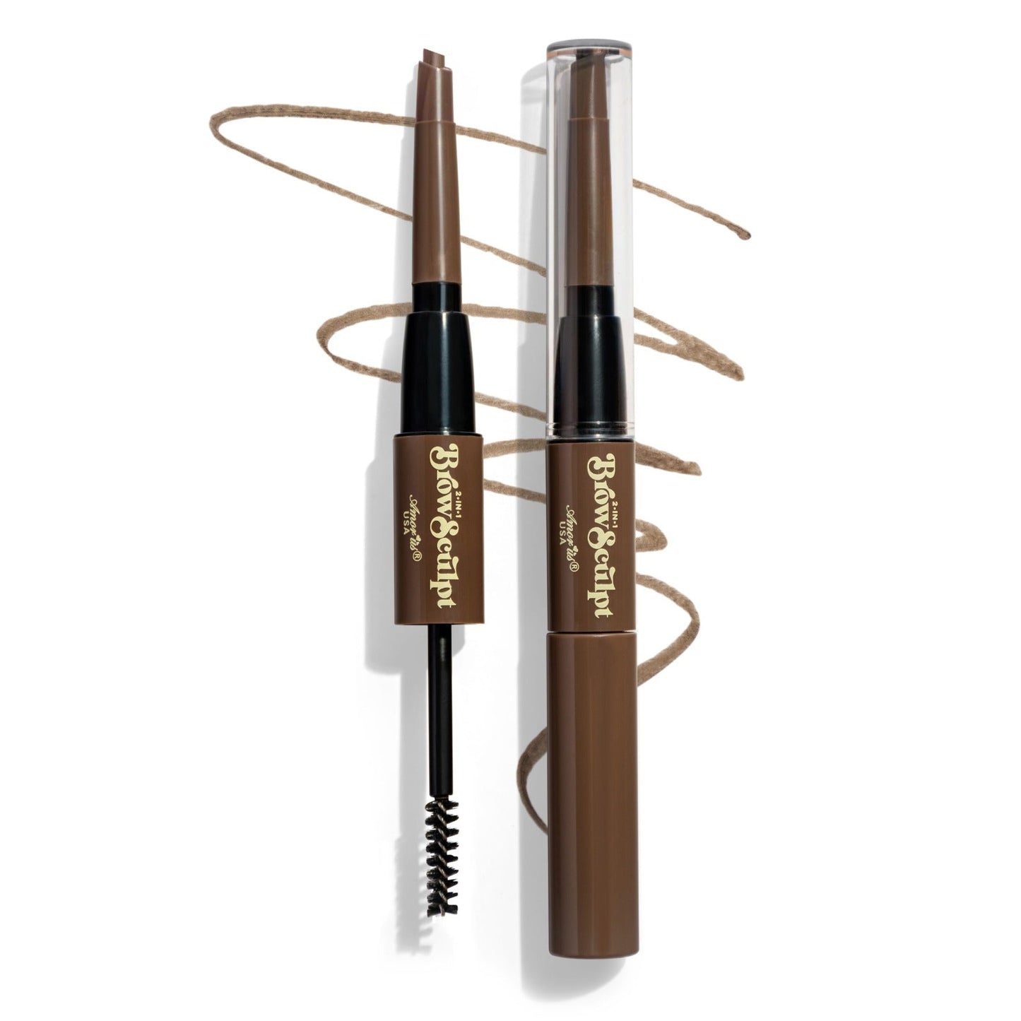 Lápiz retráctil para cejas 2 en 1 Brow Sculpt, marca AMOR US ✨