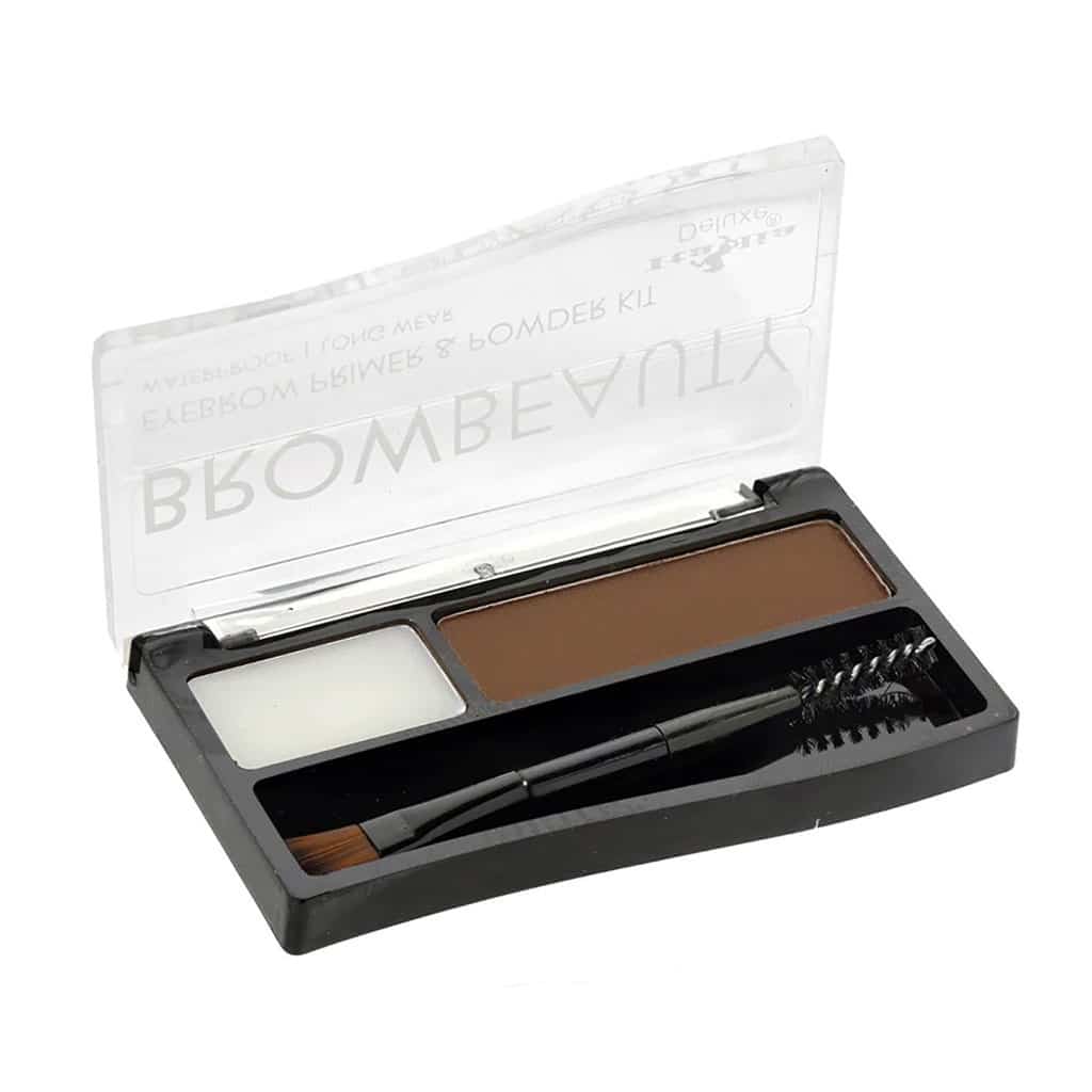 Sombra de cejas con primer y brocha incluida, marca ITALIA DELUXE