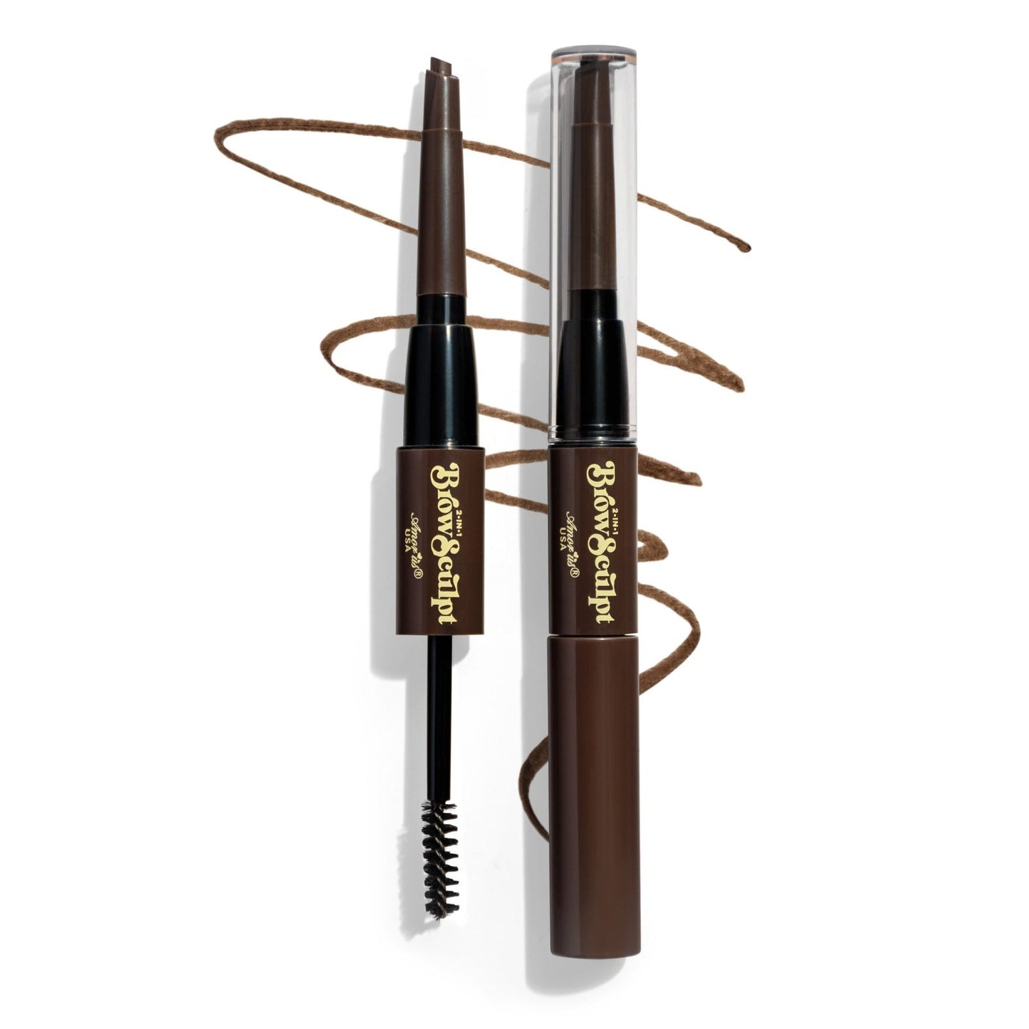 Lápiz retráctil para cejas 2 en 1 Brow Sculpt, marca AMOR US ✨