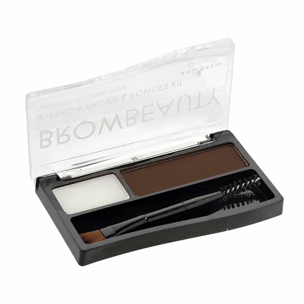 Sombra de cejas con primer y brocha incluida, marca ITALIA DELUXE