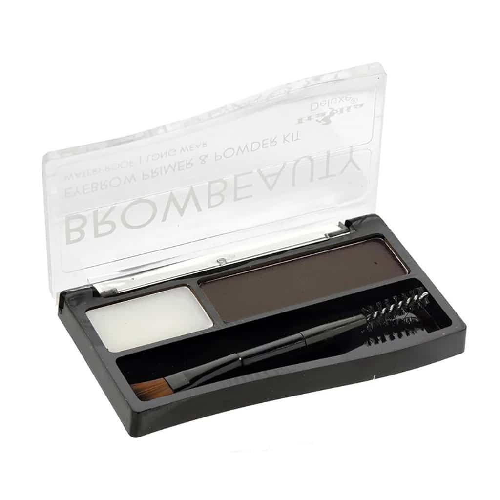 Sombra de cejas con primer y brocha incluida, marca ITALIA DELUXE
