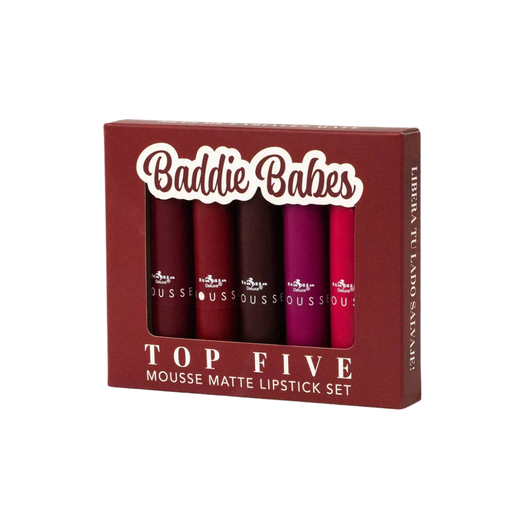 Set de 5 labiales BADDIE BABES, marca Italia Deluxe