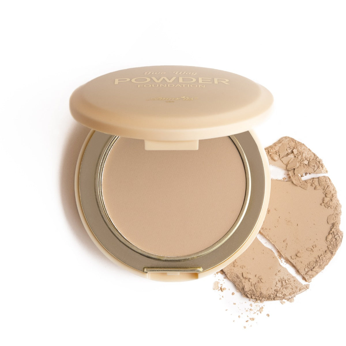Polvo compacto beige Two Ways, marca AMOR US ✨