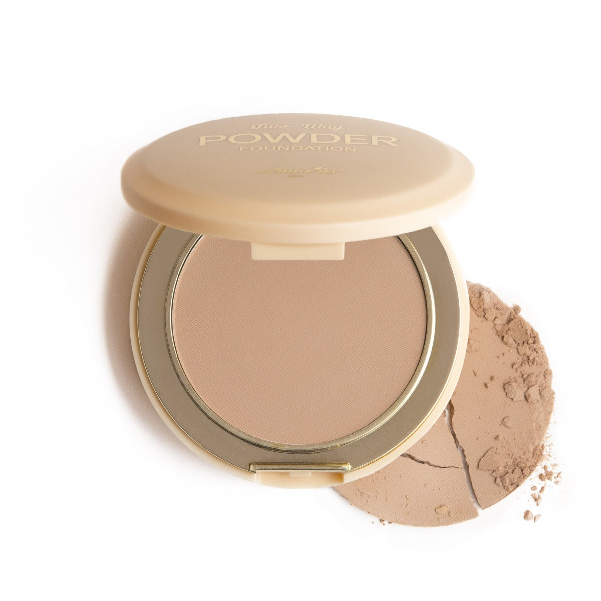 Polvo compacto beige Two Ways, marca AMOR US ✨