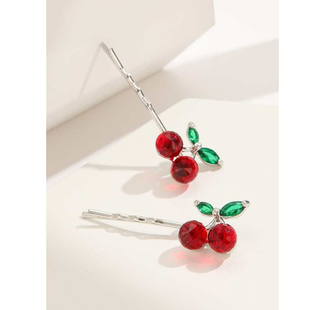 Pinzas / ganchos de pelo de CEREZA Set de 3 piezas.🍒🍒