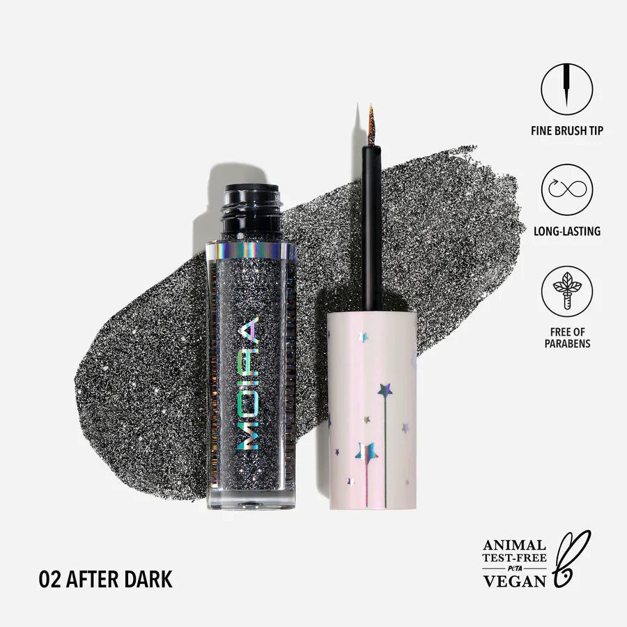Delineador glitter, marca MOIRA