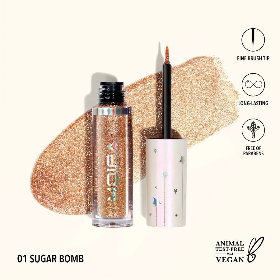 Delineador glitter, marca MOIRA