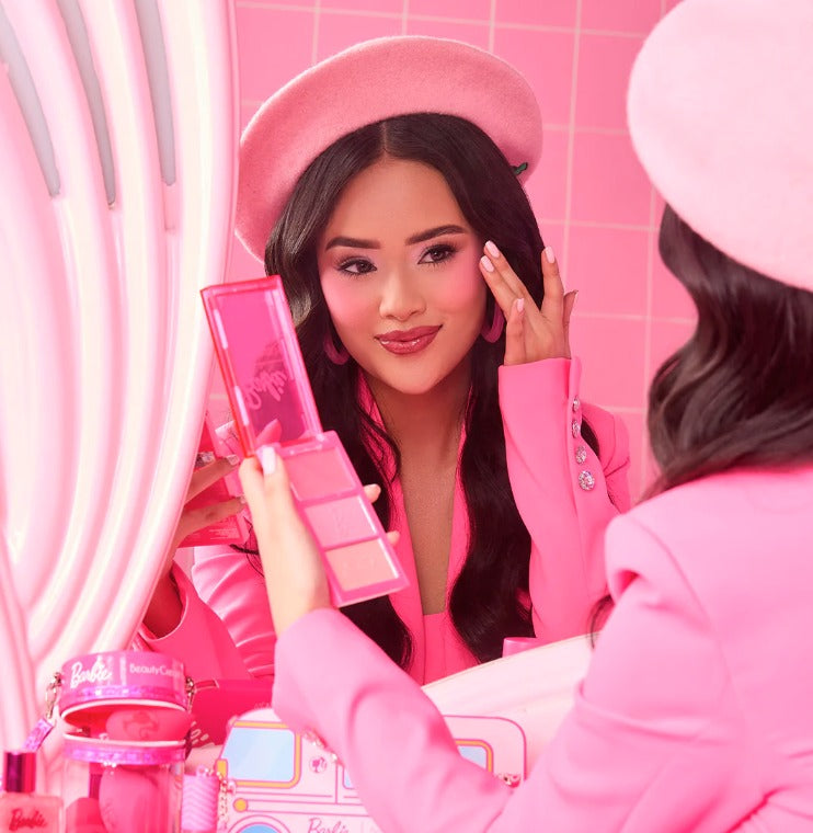 Trio de 2 rubores y 1 iluminador Beauty Creations x Barbie