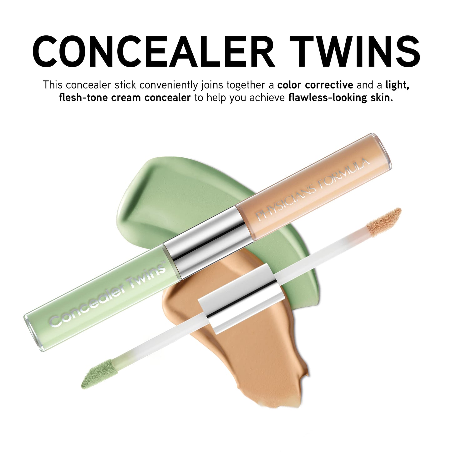 Corrector doble PHYSICIANS FORMULA para cubrir barritos, acne, rosacea.