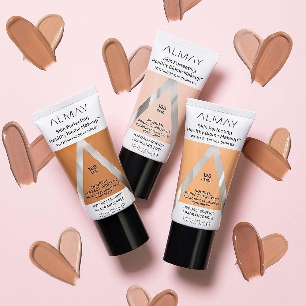 ALMAY foundation with sun protection, hypoallergenic and fragrance-free