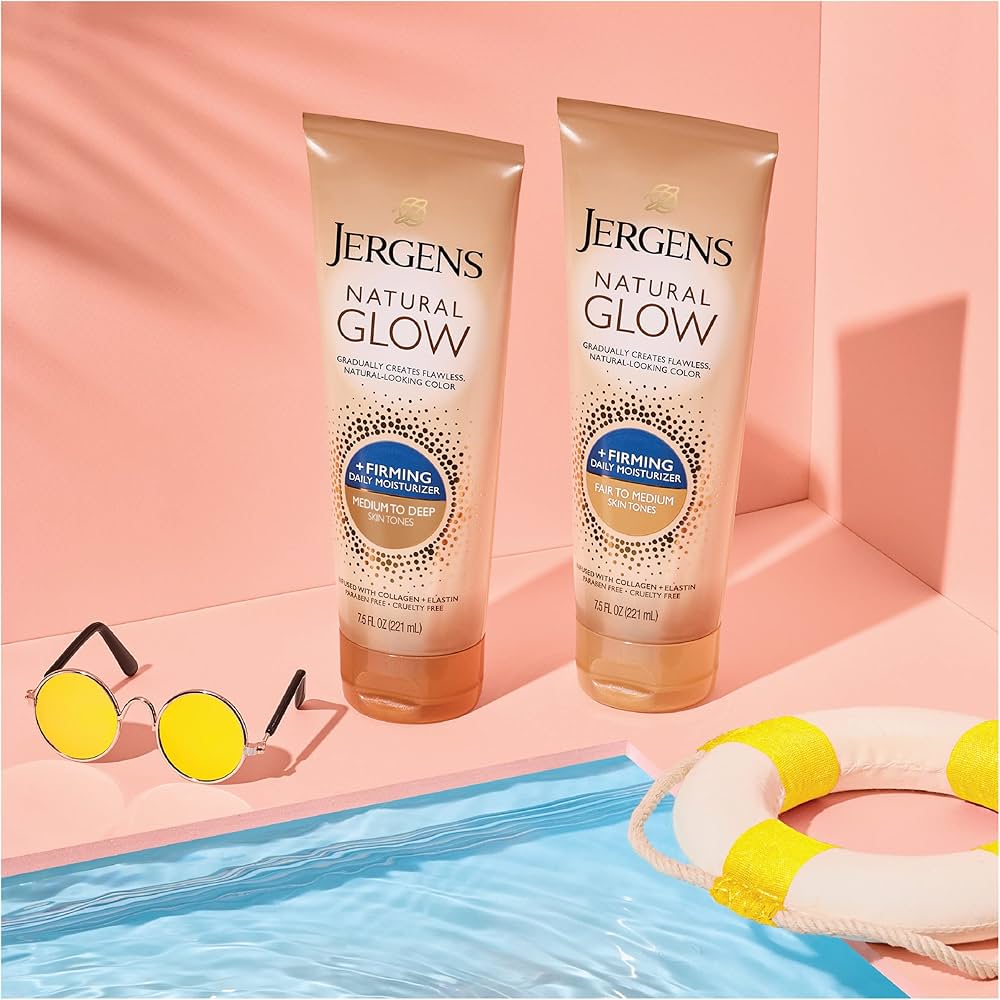 Crema bronceadora Jergens, resultado en 7 dias.
