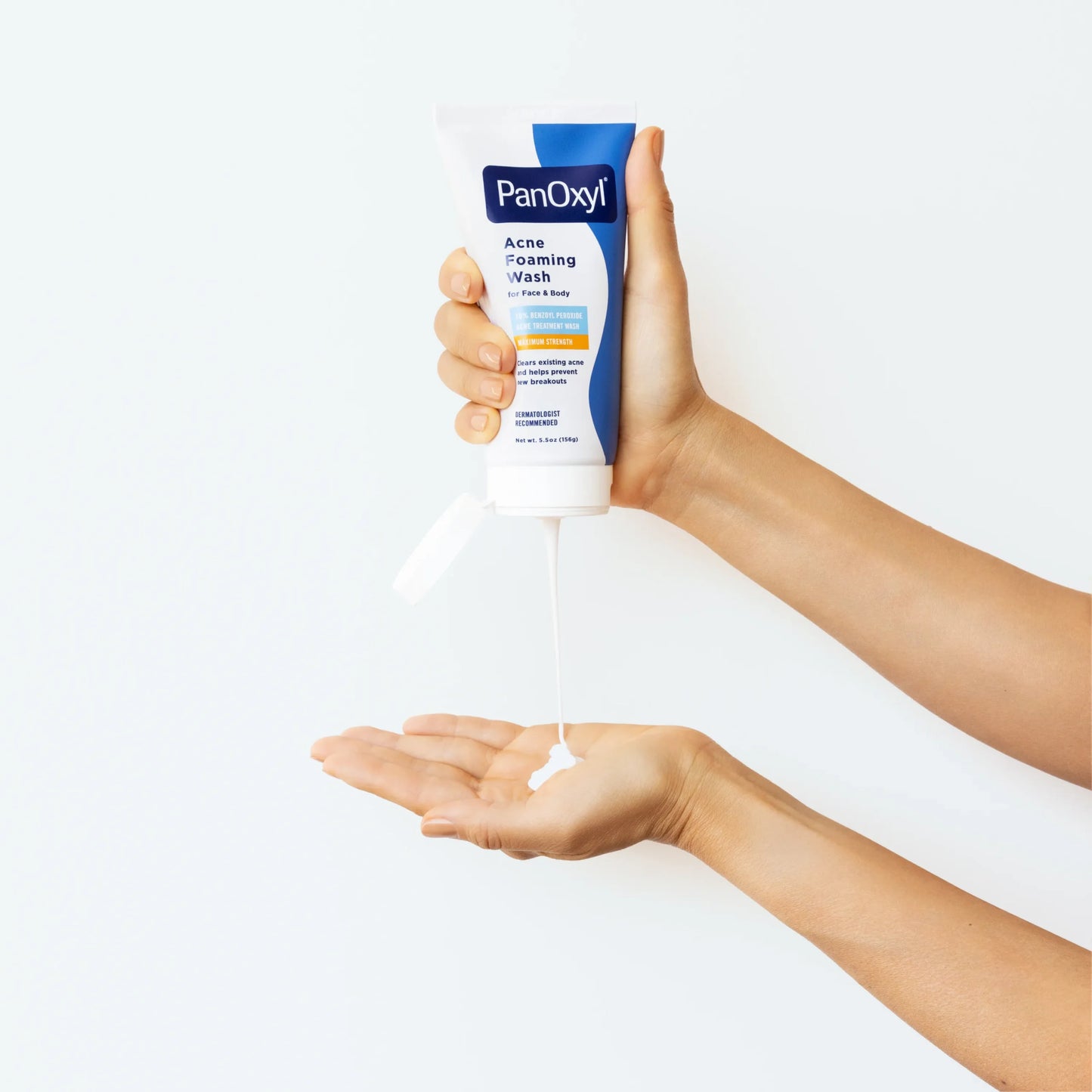 Acne cleansing cream, PANOXYL brand.