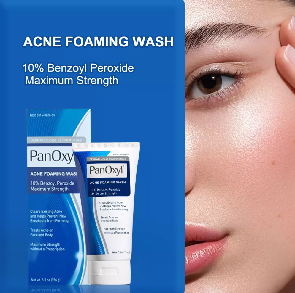 Acne cleansing cream, PANOXYL brand.