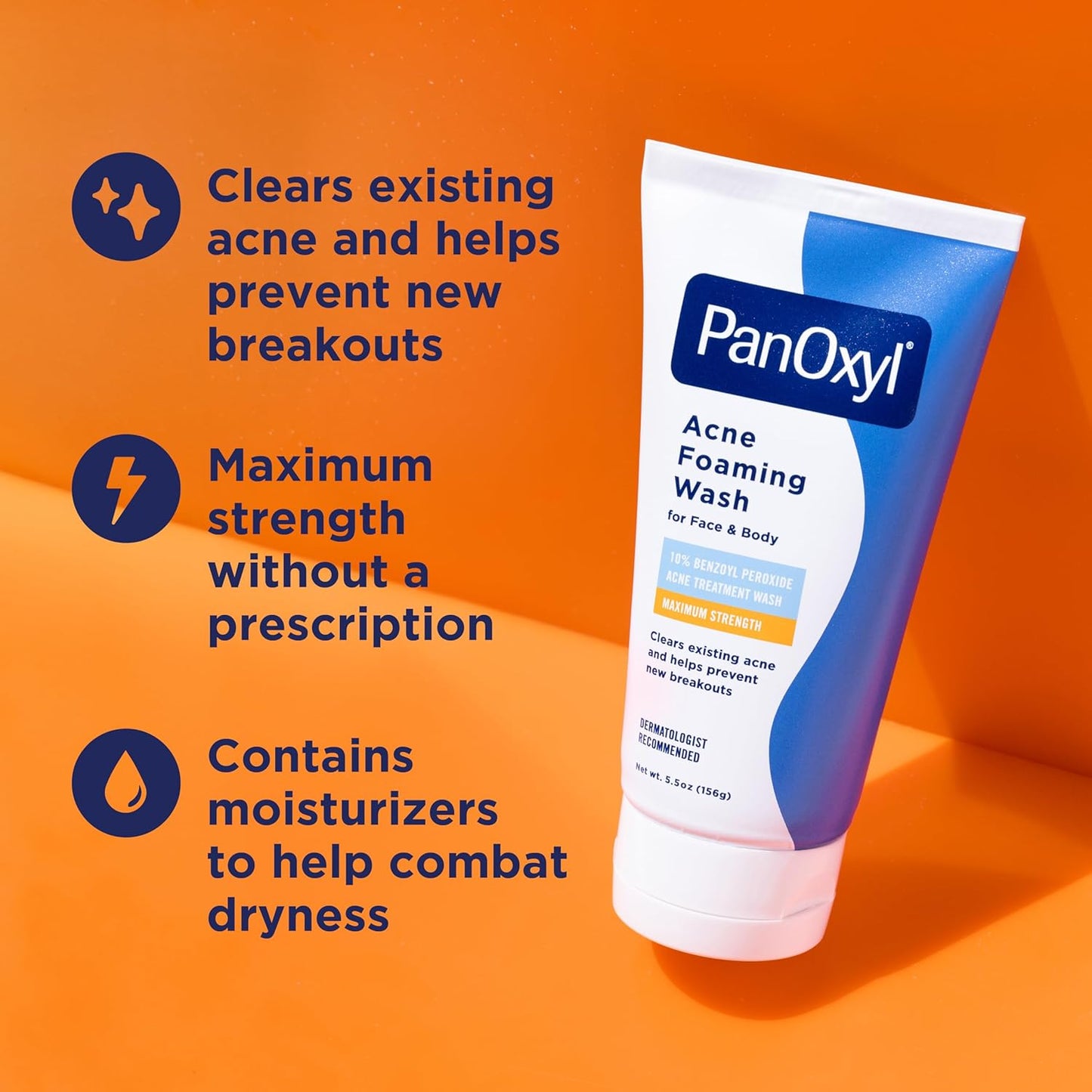Acne cleansing cream, PANOXYL brand.