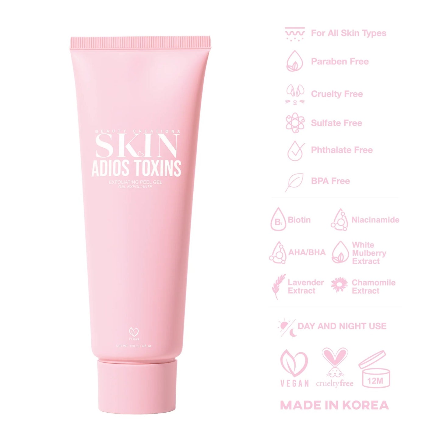 Jabon liquido facial y Gel exfoliante, marca BEAUTY CREATIONS