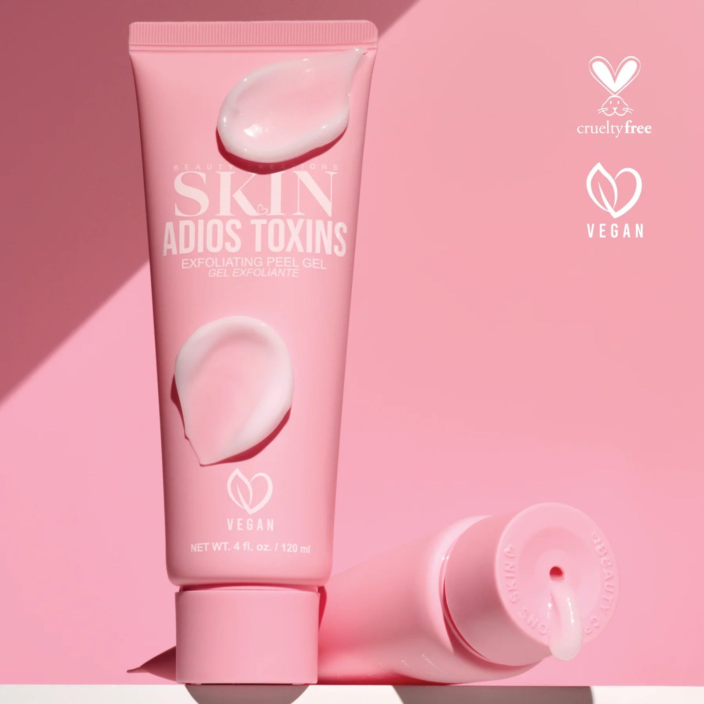 Jabon liquido facial y Gel exfoliante, marca BEAUTY CREATIONS