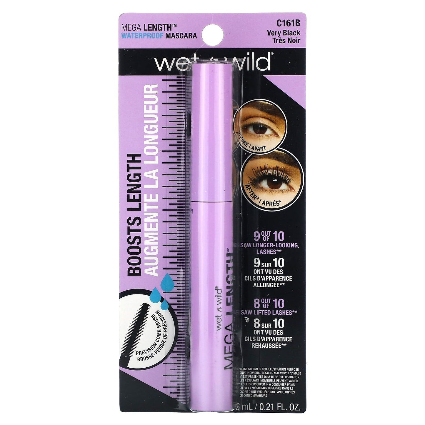 Mascara de pestañas, Wet and Wild contra agua.