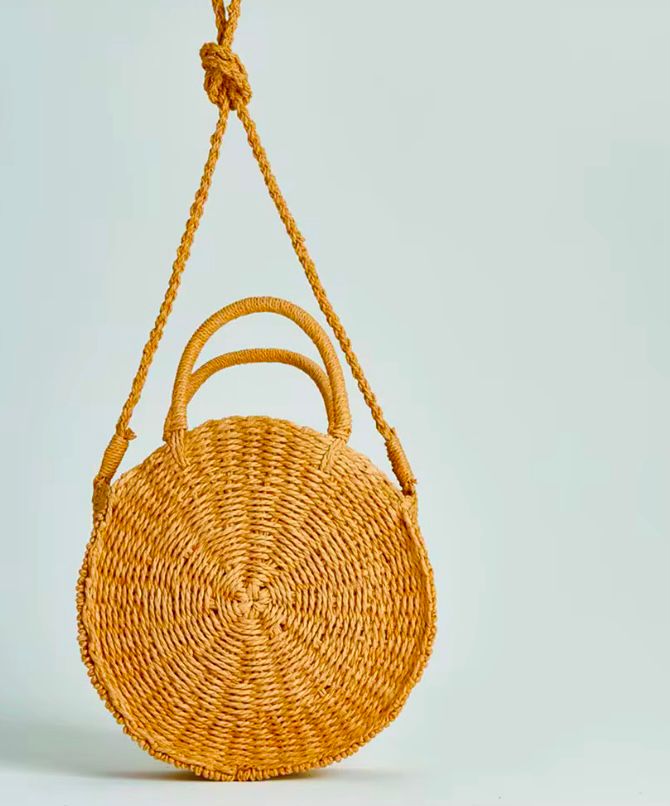 Bolso redondo hecho a mano