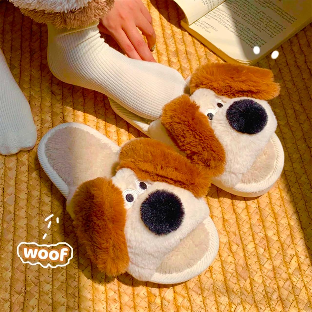 Pantuflas Peluche Perrito - Máxima Comodidad con Estilo Adorable 🐶