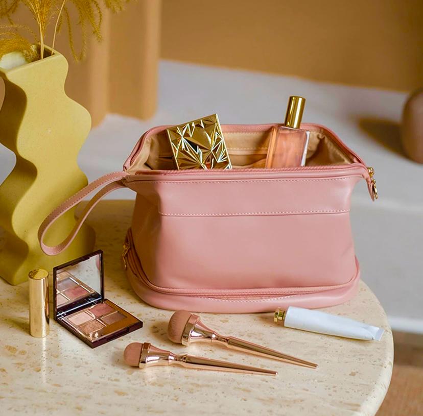 Cosmetiquera de Maquillaje de Doble Compartimento - Elegancia y Funcionalidad 👜