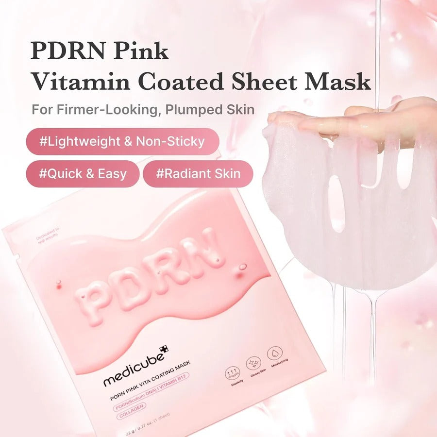 Mascarilla facial PDRN Pink con vitamina C 22 g MEDICUBE