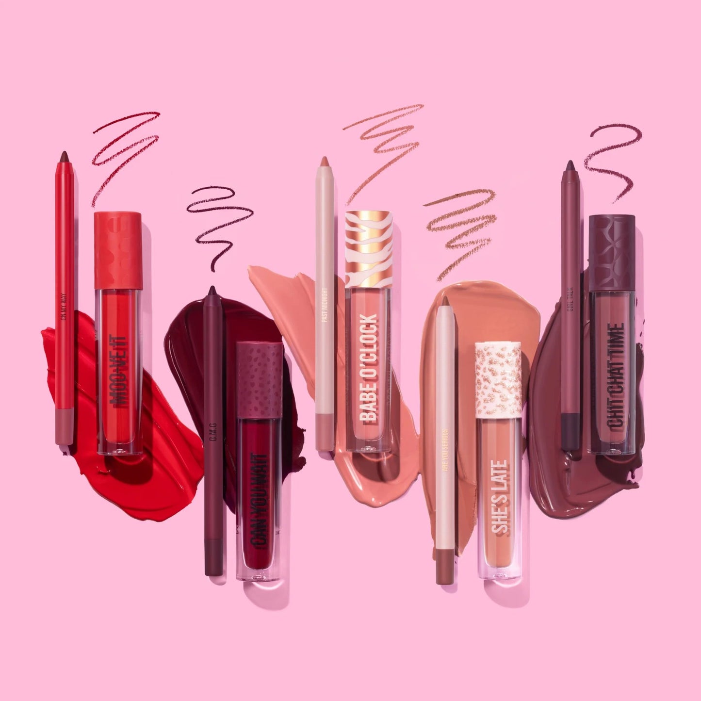 Delineador y labial, marca BEAUTY CREATIONS