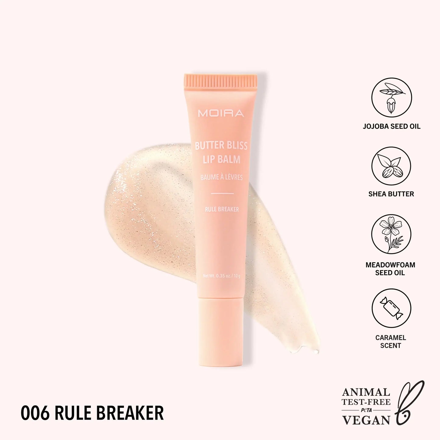 Balsamo de labios liquido, marca MOIRA