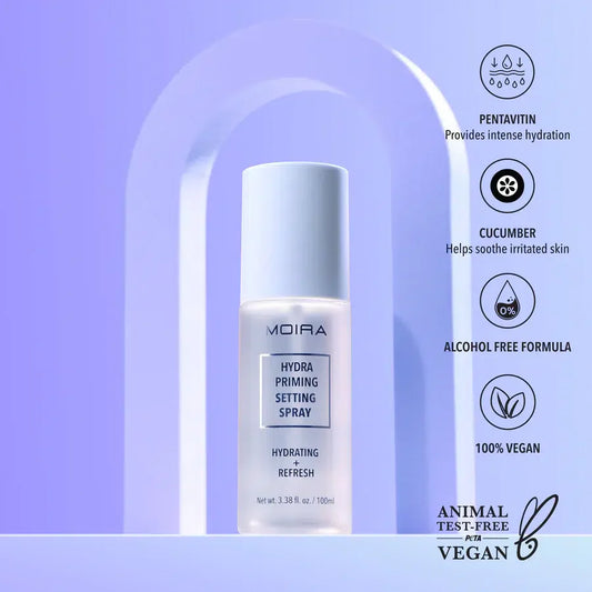 Spray fijador HIDRATANTE, marca MOIRA