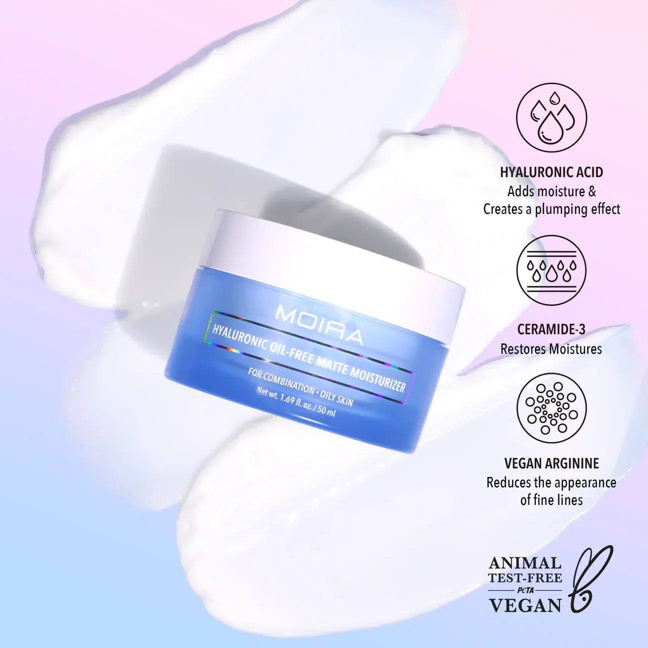 Crema hidratante con efecto primer, marca MOIRA