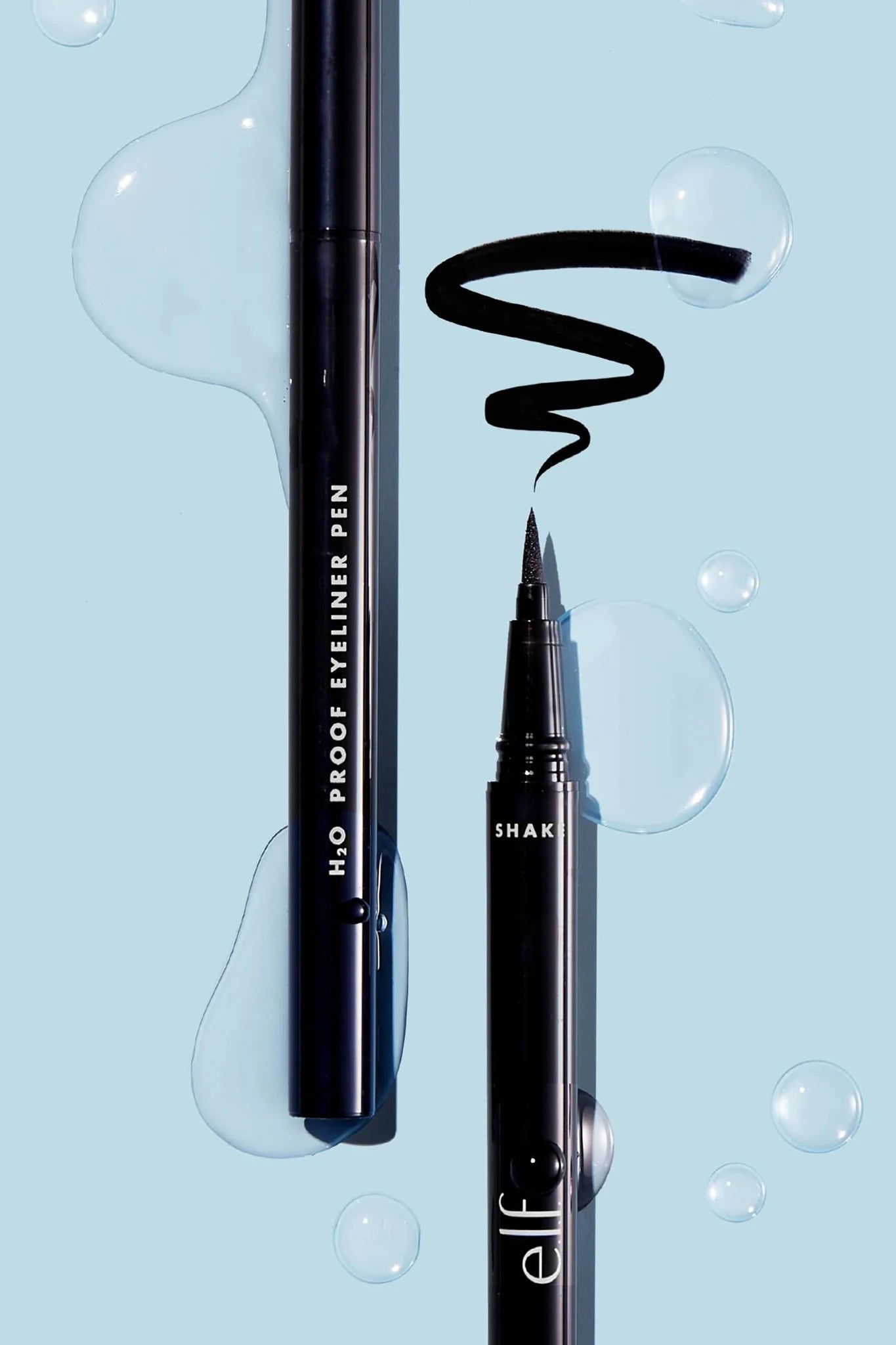 Delineador negro de plumón Elf contra agua