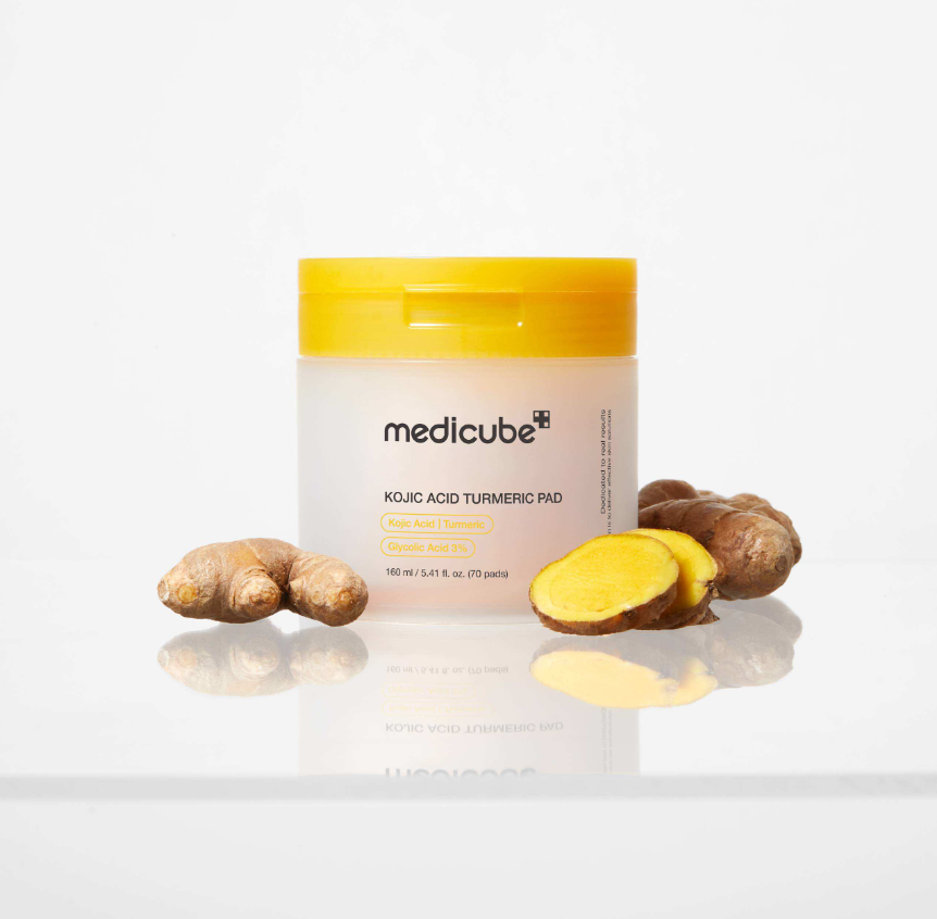 Pads faciales con ácido kójico y cúrcuma 160 ml 70 almohadillas MEDICUBE